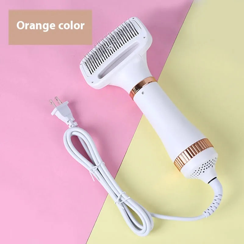 Second-generation pet hair dryer comb with integrated grooming and one-click hair removal function