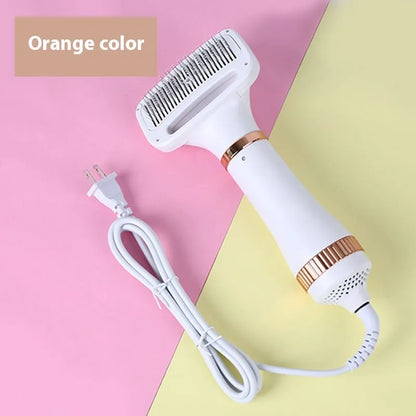 Second-generation pet hair dryer comb with integrated grooming and one-click hair removal function