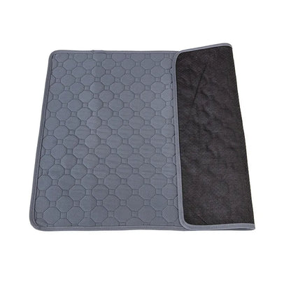 Pet Parents washable dog pee pads in grey and tan colours showing 18x24 inch size