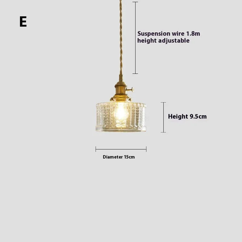 American retro style small pendant droplight with warm white bulb