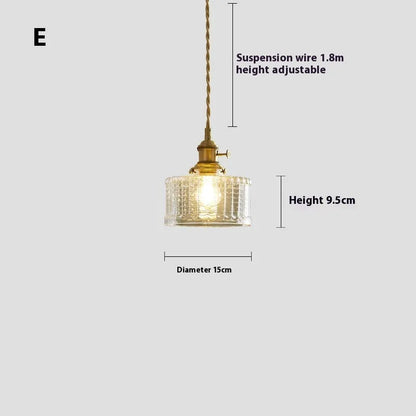 American retro style small pendant droplight with warm white bulb