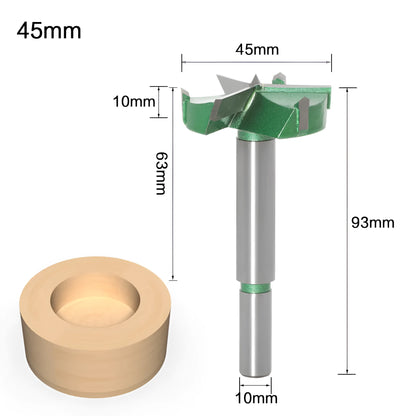Three-edge cemented carbide woodworking hole opener milling cutter with 50mm blade.
