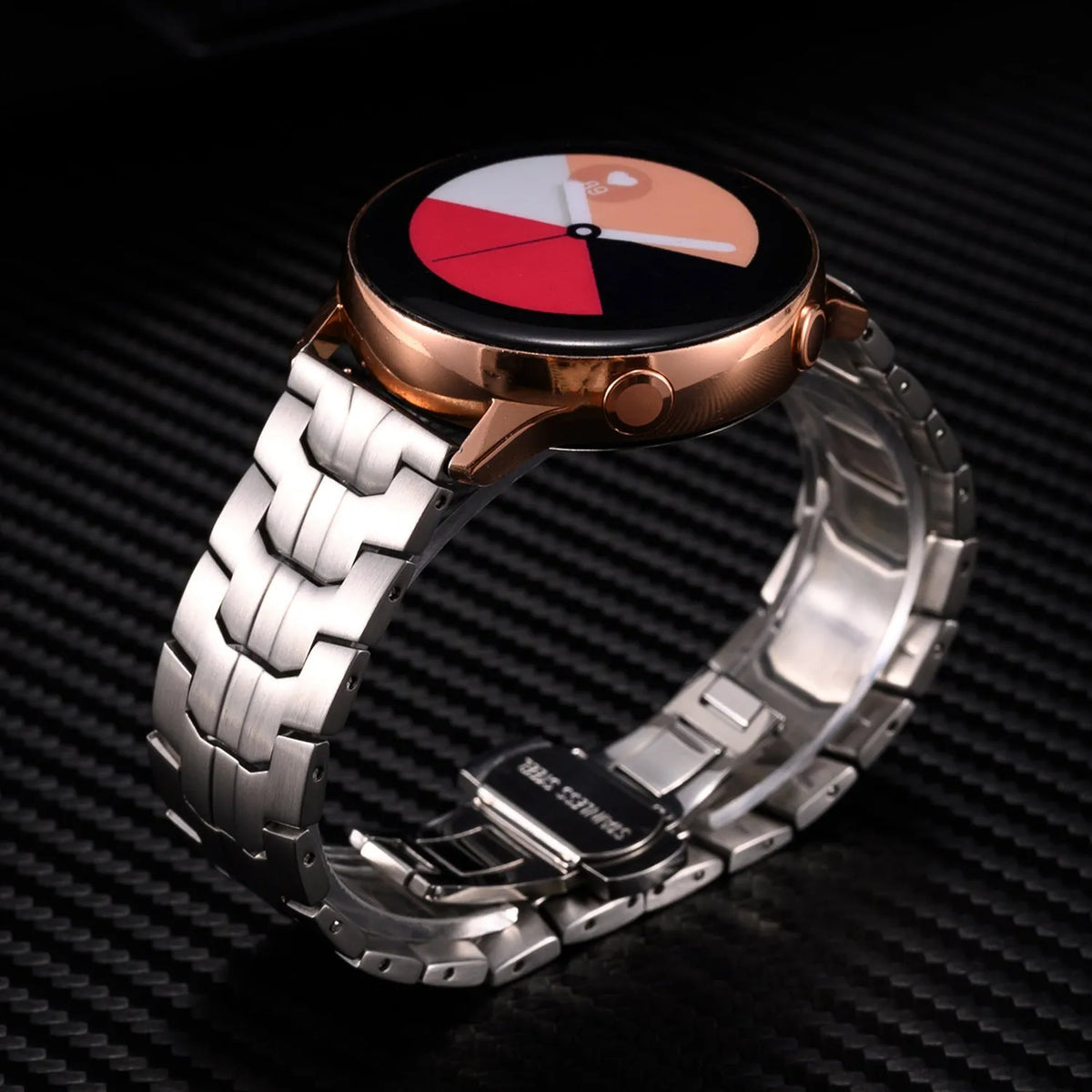 Stainless steel watch band for Samsung Galaxy Watch with universal 20mm or 22mm fit in various colours