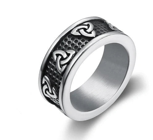 Sterling Silver Trinity Symbol Ring showcasing elegant design and craftsmanship