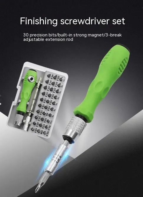 32-in-1 screwdriver set for mobile phone repair with precision bits for electronics disassembly