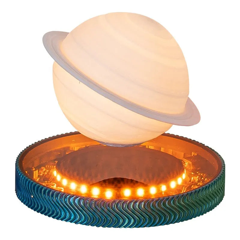 Magnetic suspension night lamp with floating 3D-printed celestial ornament and UK plug