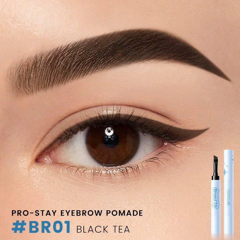 3-in-1 Waterproof Eyebrow Enhancing Makeup Kit with Brow Gel, Cream Eyeliner, and Pomade in Black Tea, Dark Brown, and Coffee Brown shades