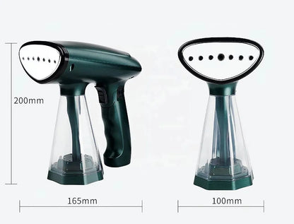 Handheld ironing machine 1500W with detachable 200ml tank and folding handle in blackish green