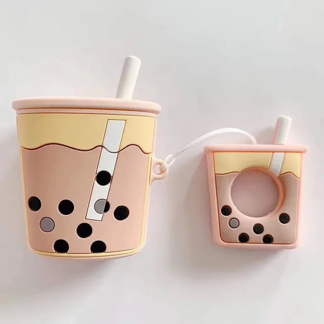 Silicone protective cover for AirPods second generation in green, orange, pink, and purple colours