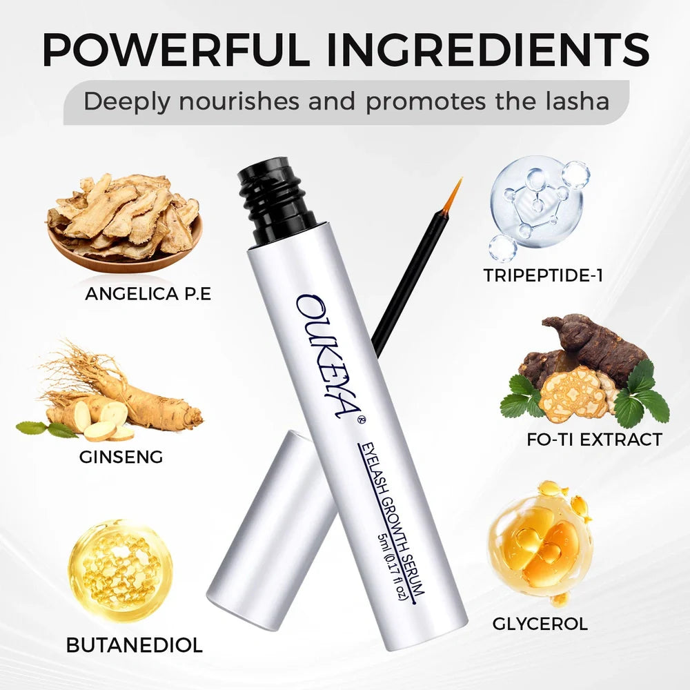 Silver packaged eyelash nutrient solution with 5ML growth essence for lash care