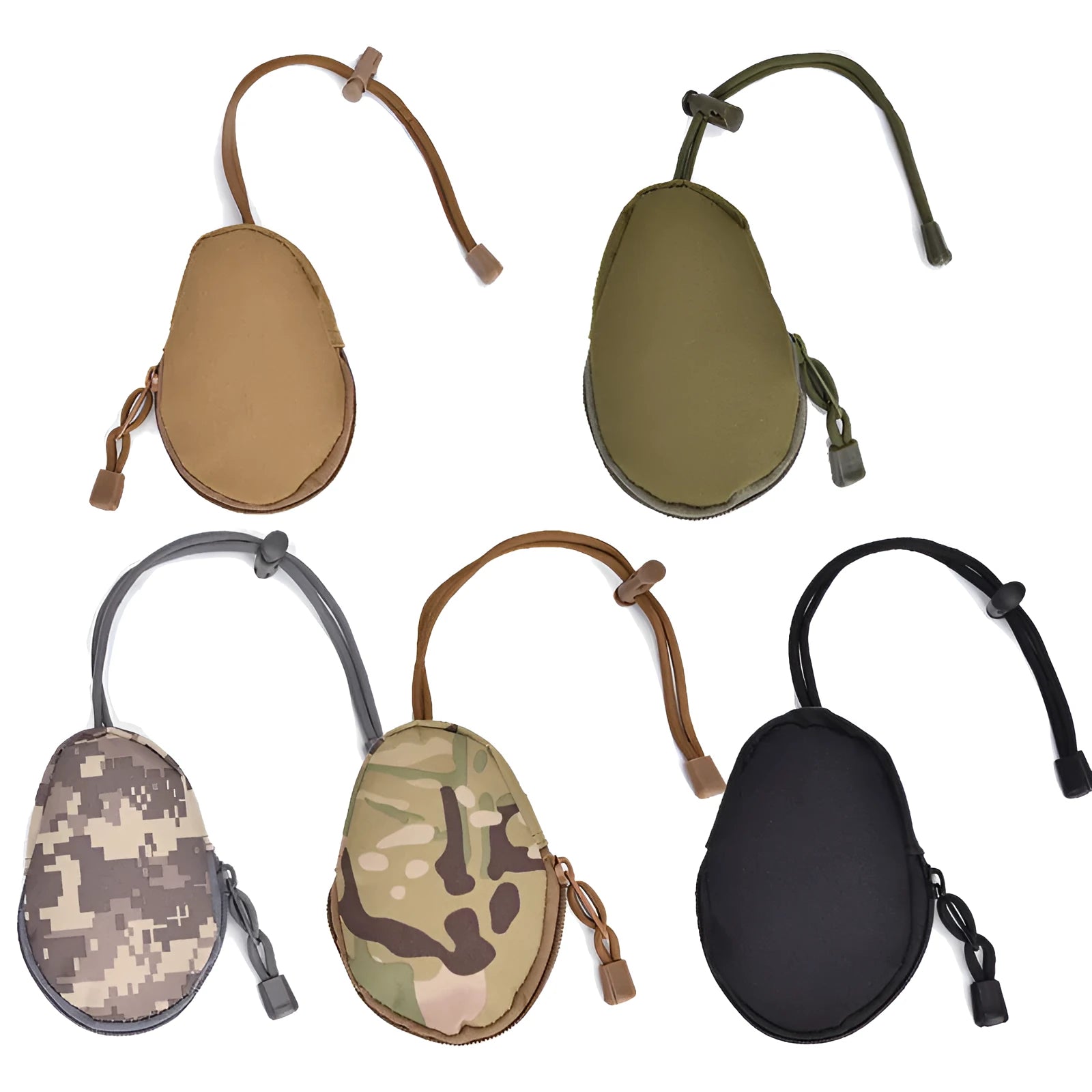 Outdoor multifunctional key bag with telescopic rope in Oxford cloth, 13cm by 8cm