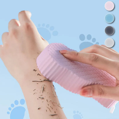 3D fish scale pattern bath sponge in white, grey, pink, or light blue for gentle exfoliation