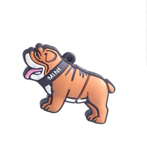 Cute Animal Silicone Bulldog USB Flash Drive 8GB 16GB 32GB 64GB Personalised Mobile Storage Gift with Custom Logo Printing Options