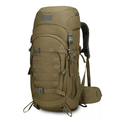 Outdoor sports large capacity backpack in khaki, army green, camouflage, and black