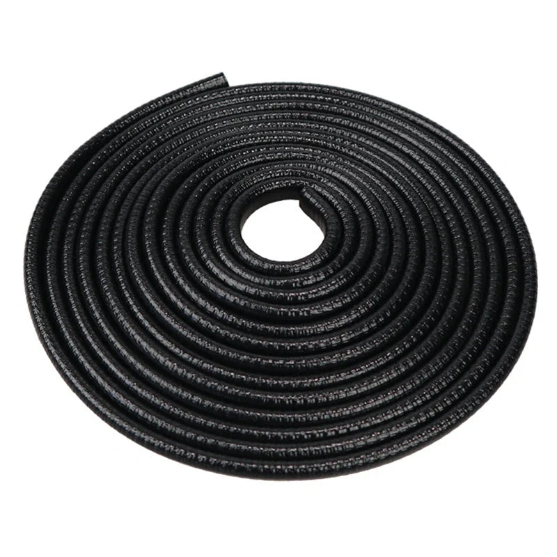 Universal car door anti-collision strip with steel disc for edge protection