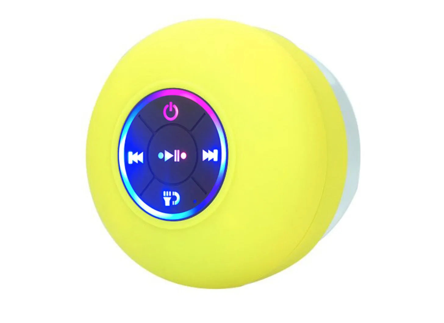 BTS07 large suction cup waterproof Bluetooth speaker with built-in light, shown in one of six available colours.