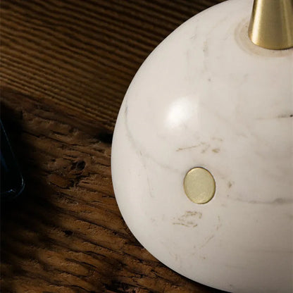 Glass desk lamp with dimmable LED light and touch switch control