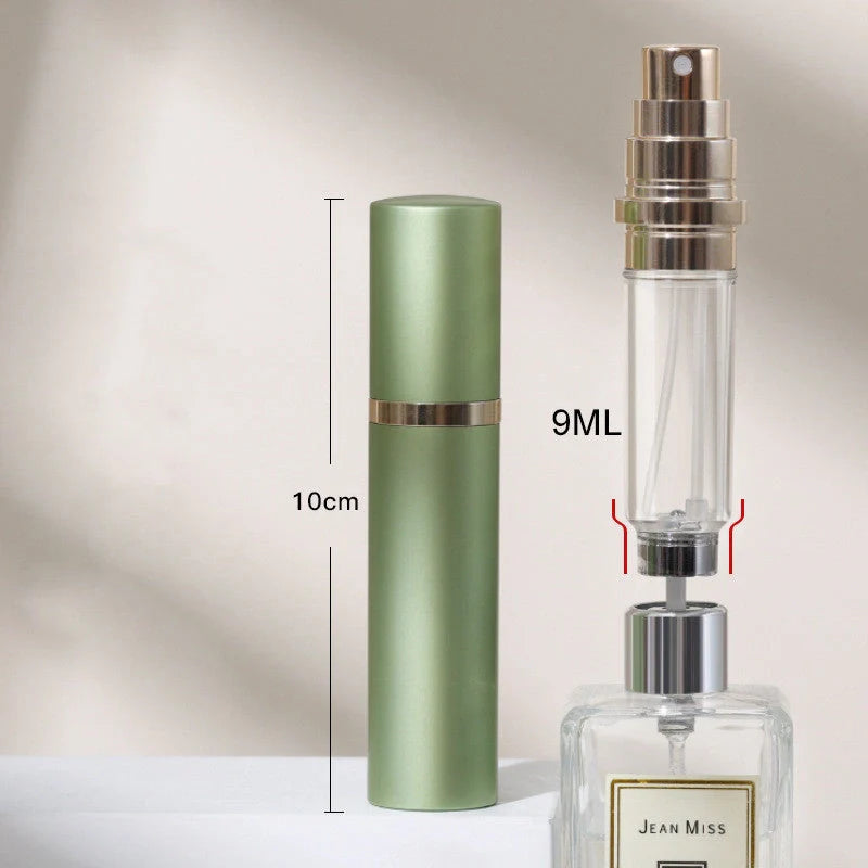 Compact perfume vaporizer in various colours with leak-proof design