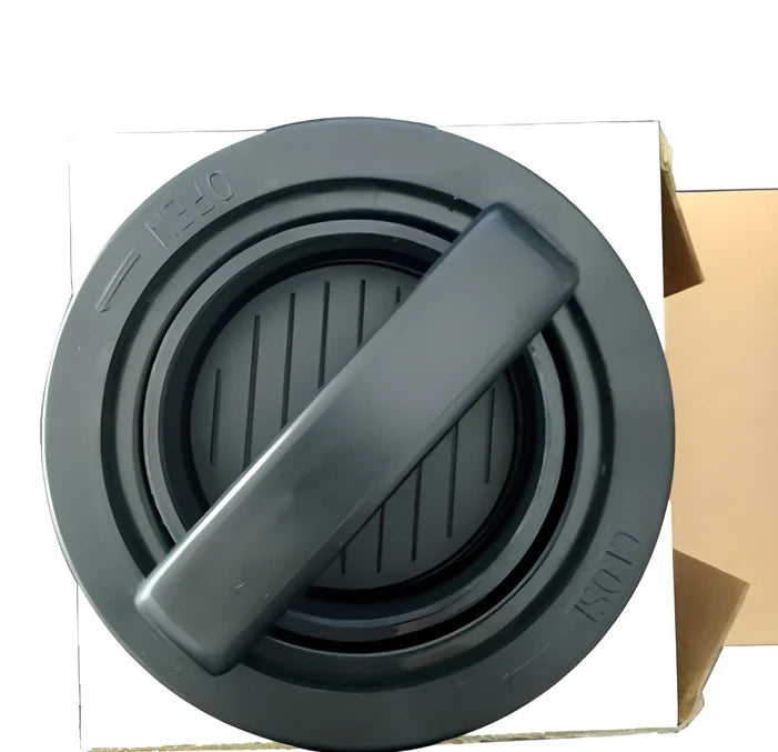 Square meat press with removable base creating uniform 12.5cm burger patties