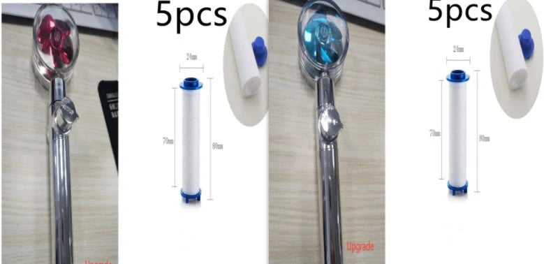 Turbo Propeller Shower Head with 360° fan extension and holder for a luxurious shower experience