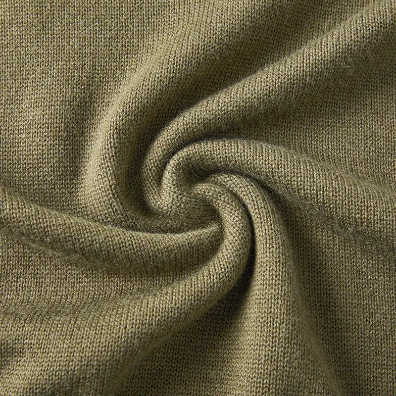 Men's thickened wool casual sweater in slim fit with long sleeves, shown in multiple colour options