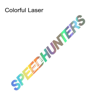 Reflective Speed Hunters graphic vinyl car sticker measuring 59cm by 10cm