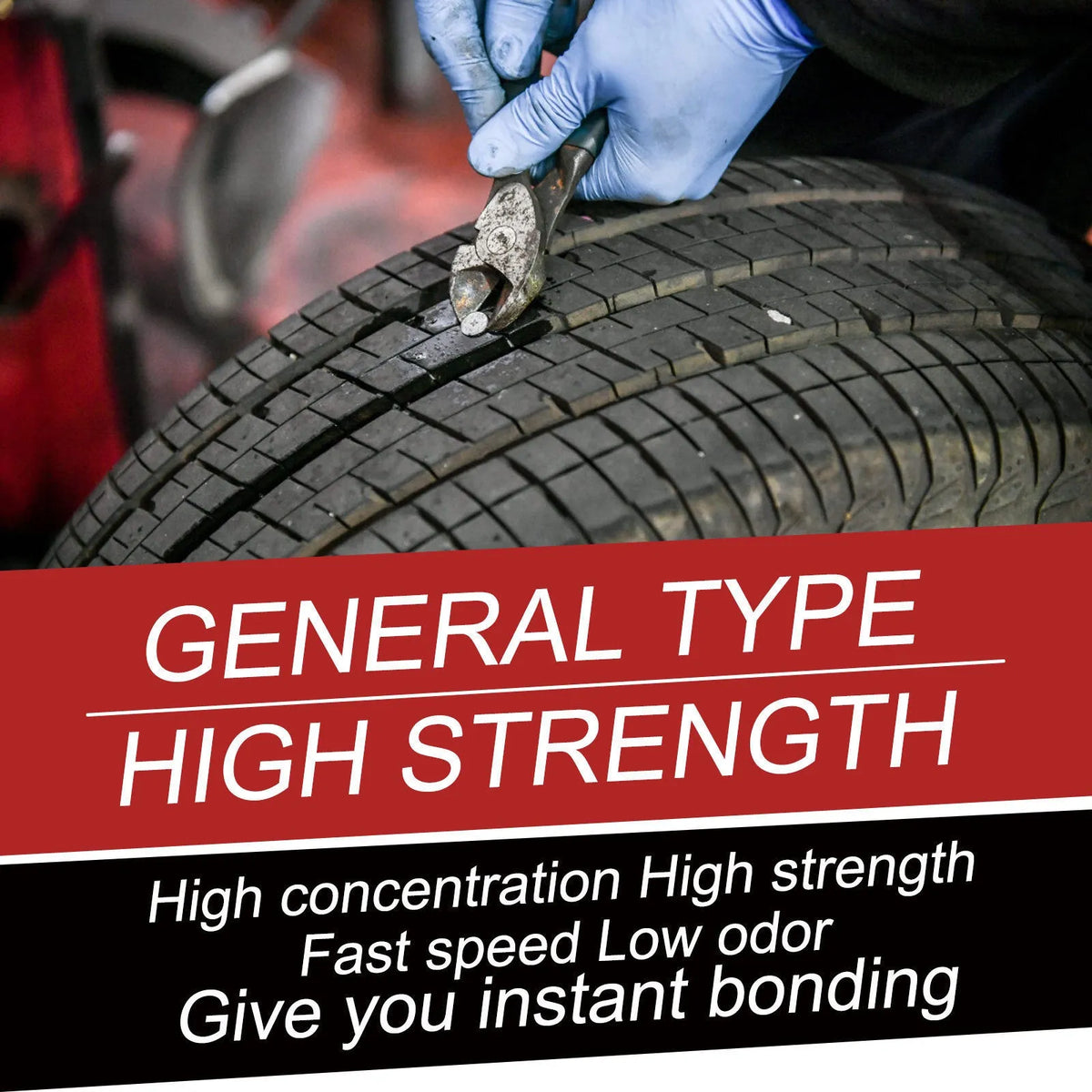 30ml car tyre repair adhesive tube with applicator tip for emergency puncture sealing
