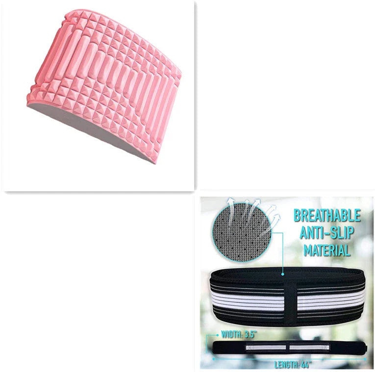 Premium back stretcher pillow with acupressure design to relieve neck, lumbar, and sciatica pain