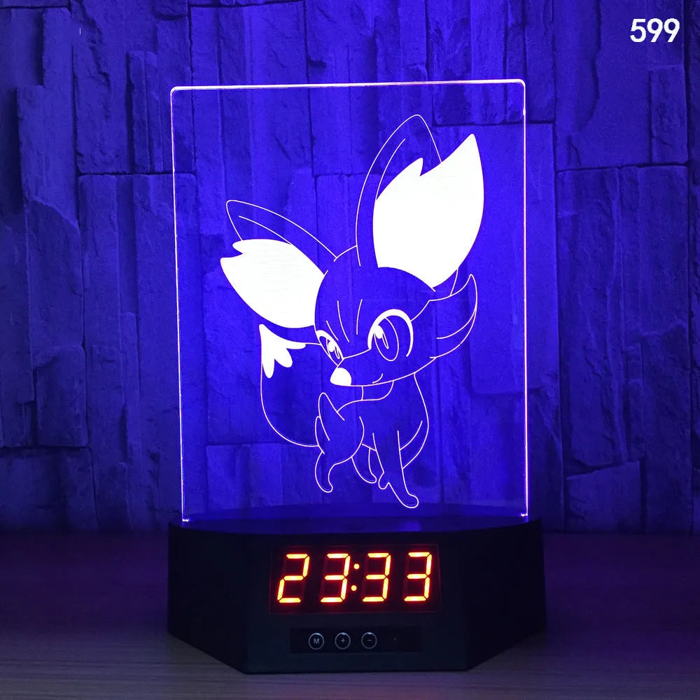 Glowing 3D dolphin LED night light with wireless charging base and remote control on bedside table