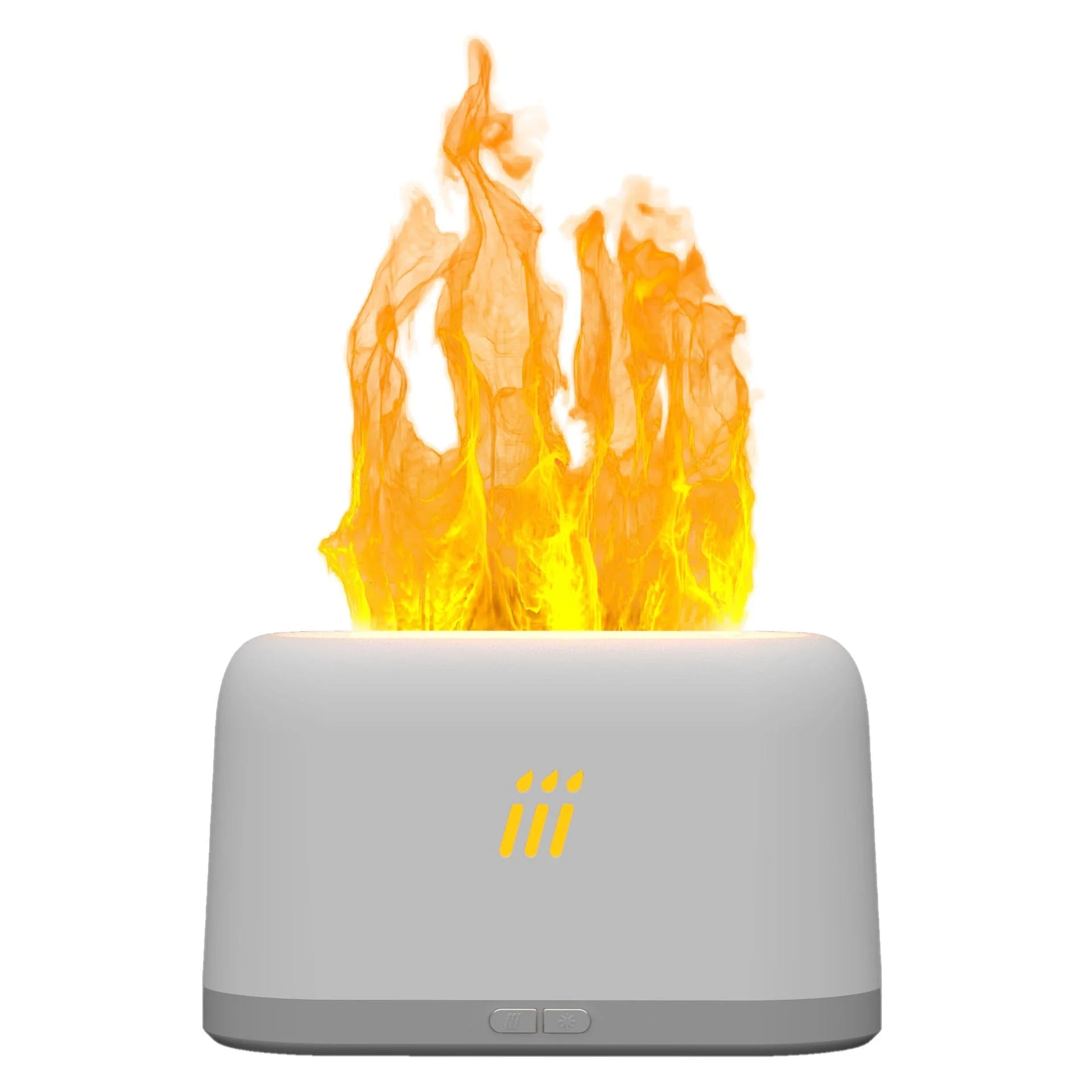 Ultrasonic aroma diffuser with flame-like LED lighting, creating a relaxing and soothing atmosphere in any room