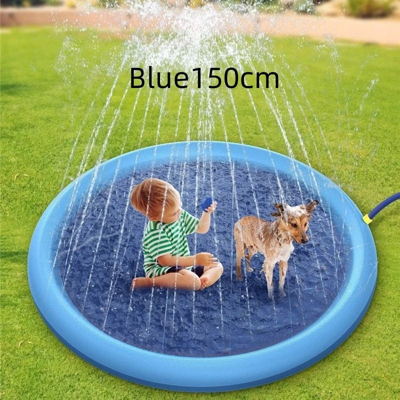 Splash Pad for Kids and Pets: Backyard Water Fun, Non-Slip, Meets Safety Standards, Versatile and Portable Design