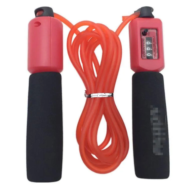 Adjustable 3 metre fitness skipping rope with foam handles in multiple colour options