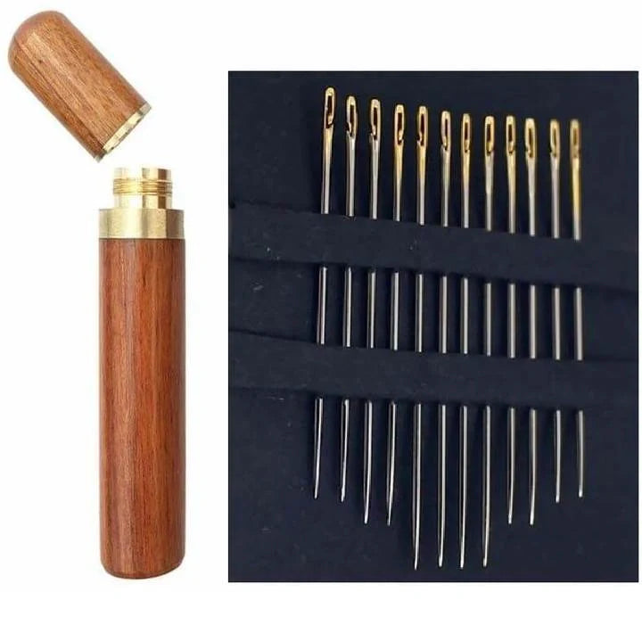 Dual-purpose blind needle for easy threading and sewing