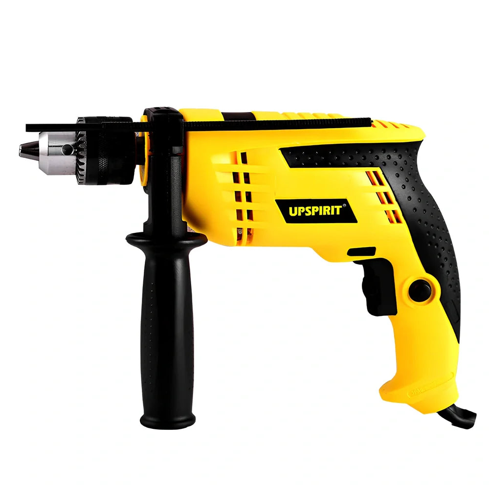13mm household impact drill with 710W power, variable speed control, and UK plug