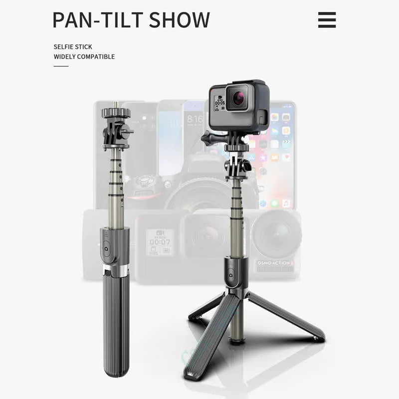 iPhone Tripod Selfie Stick with Extendable Legs for Apple Smartphones and Tablets, Adjustable Height from 186mm to 700mm, Compatible with iPhone Models, Available in Black and White