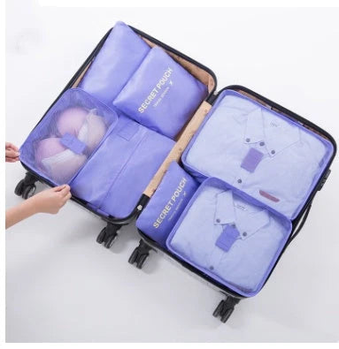 High-quality 6-in-1 waterproof travel organizer cubes in various colors for efficient packing and organization