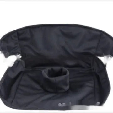 Alien-shaped car seat protective pad with urine separation feature in grey polyester