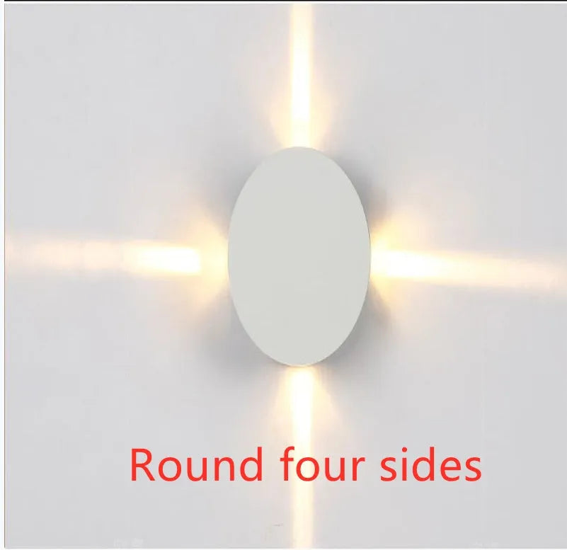 Modern square and round LED aluminium wall light with contemporary Chinese style design