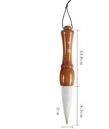 Large traditional Chinese painting wrist brush with wolf and sheep hair nib and bucket shape