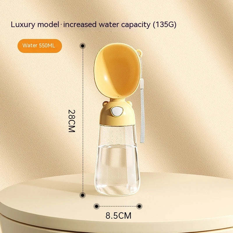 Premium Portable Pet Water Bottle and Food Container for Outdoor Adventures and Travel