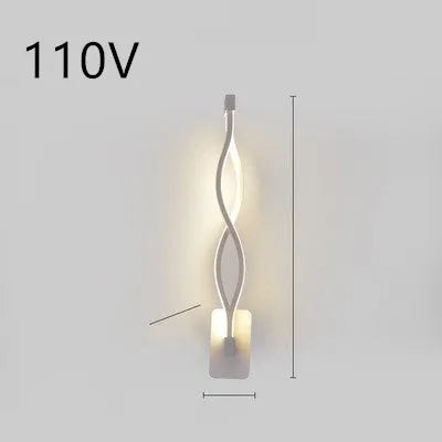 Minimalist Nordic style LED wall mounted bedside lamp with a silicone shade and touch button.