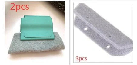 Creative Window Groove Cleaning Gap Brush Slot Cleaner with PP handle in beige, light grey, and blue