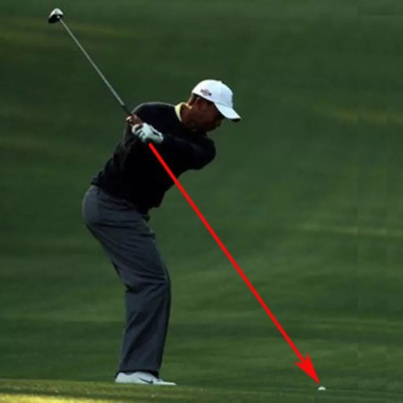 Golf Flat Laser Swing Assistant Trainer with red laser feedback for swing correction