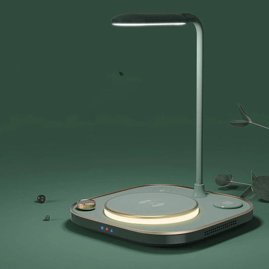 Versatile 3-in-1 Wireless Charging Desk Lamp with fast charging, charging station, and stylish illumination