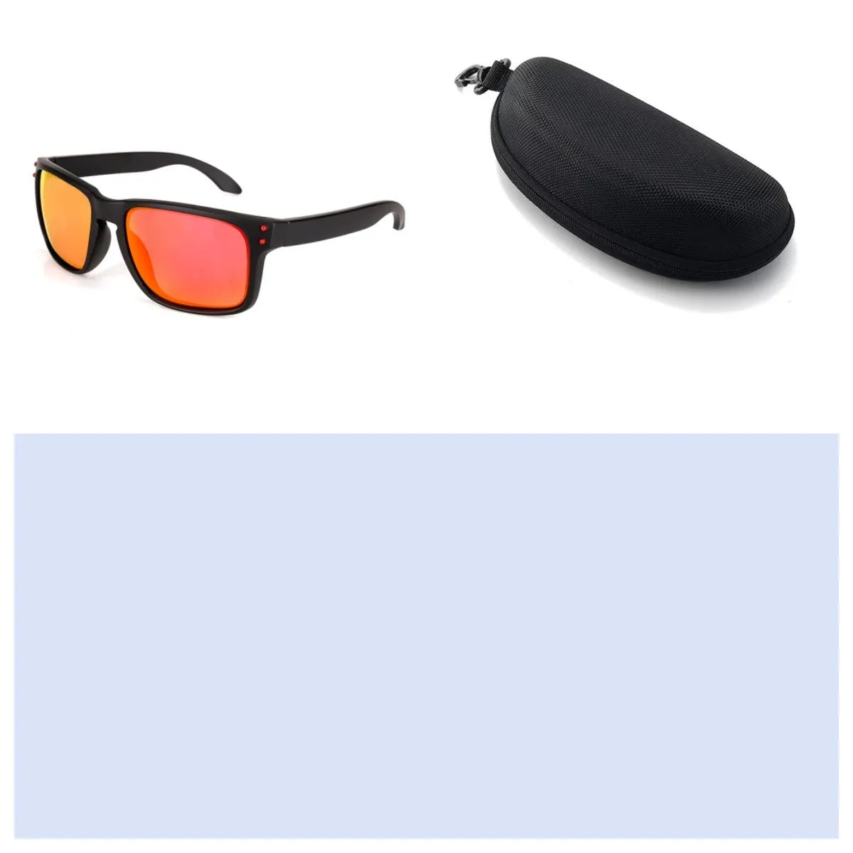 Men's sports sunglasses with polarised lenses in multiple colour options including blue, green, and grey plastic frames