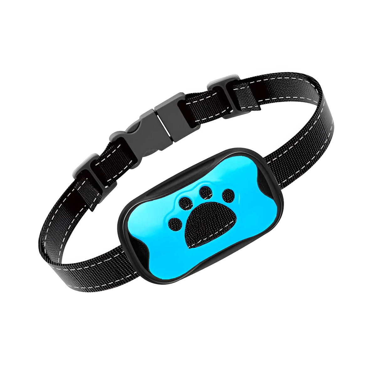 Anti-barking dog collar in blue or red, ABS plastic, adjustable 17-55cm for dogs 3.5-50kg