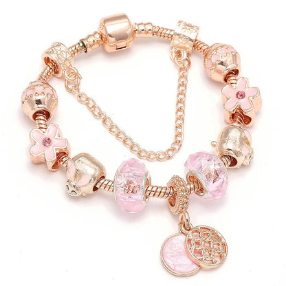 Stylish rose gold geometric bracelet for women, elegant jewellery accessory