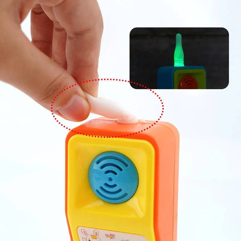 Children's electric sound and light toy with cartoon animal design for 3-year-old sensory development