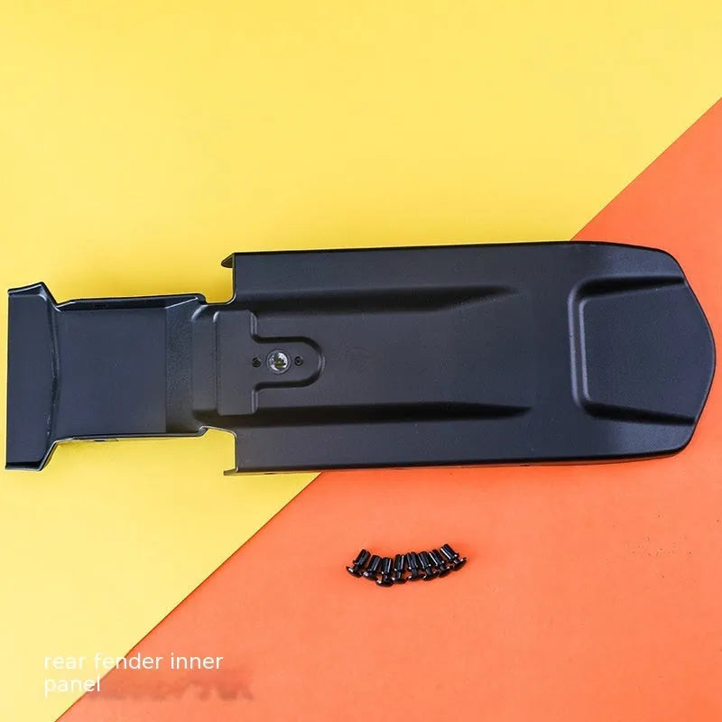 Carbon fibre rear bicycle mudguard and inner plate for a Light Bee electric off-road bike.