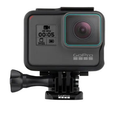 GoPro Hero 5/6/7 Lens and LCD Screen Protector Film made of 100% 9H Tempered Glass for high-impact scratch and dust protection, transparent colour, easy to install, original size fit with anti-fingerprint and explosion-proof properties